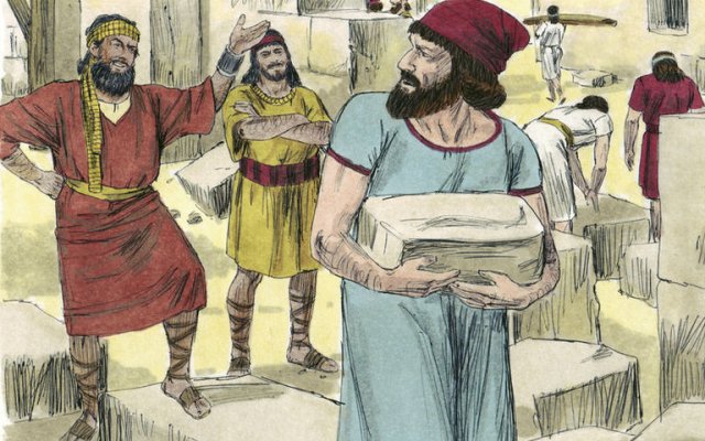 Illustration of Nehemías in Tayta Diosninchi Isquirbichishan