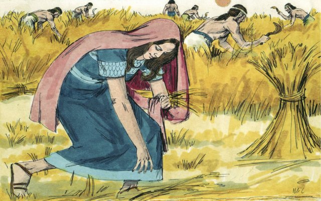 Illustration of Ruth in Bible Ni Thothup