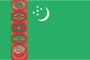 The flag of Turkmenistan
