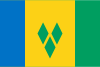 The flag of Saint Vincent and the Grenadines