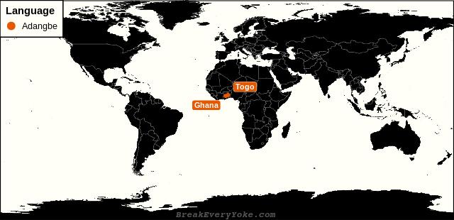 All countries where Adangbe is a significant language
