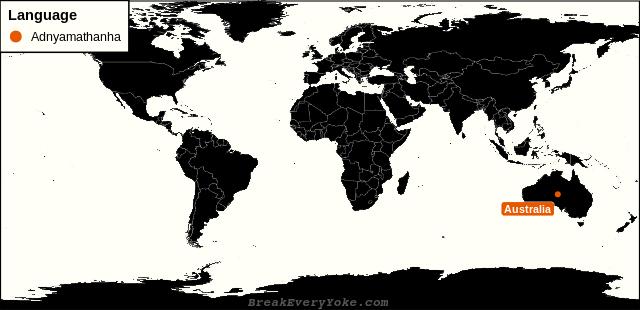 All countries where Adnyamathanha is a significant language