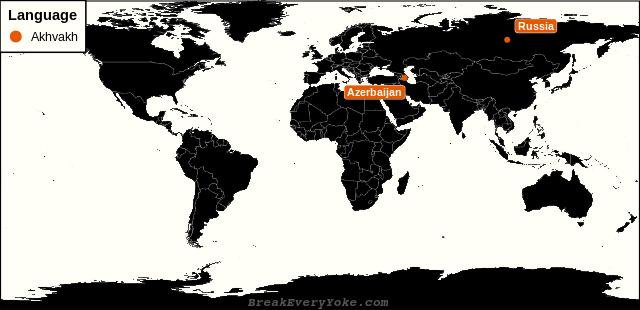 All countries where Akhvakh is a significant language