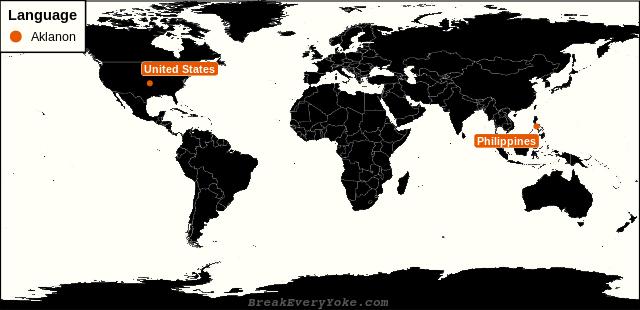 All countries where Aklanon is a significant language