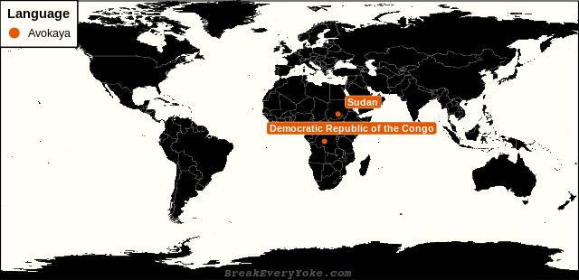 All countries where Avokaya is a significant language