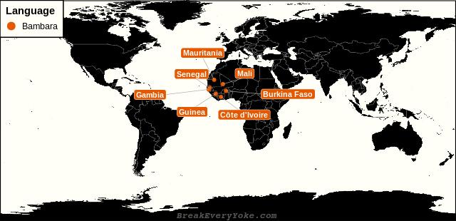 All countries where Bambara is a significant language