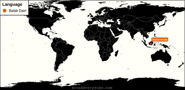 All countries where Batak Dairi is a significant language