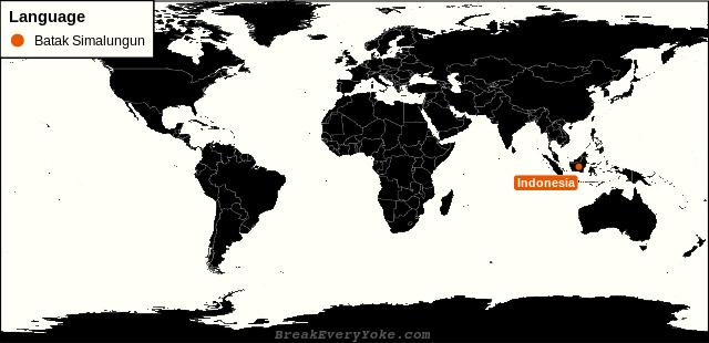 All countries where Batak Simalungun is a significant language