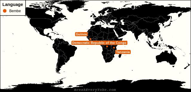 All countries where Bembe is a significant language