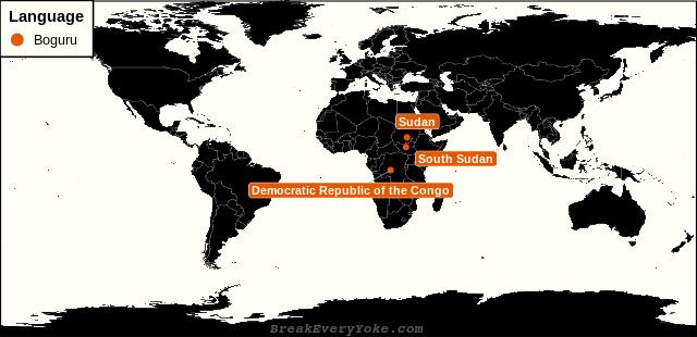 All countries where Boguru is a significant language