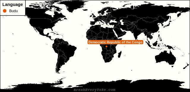 All countries where Budu is a significant language