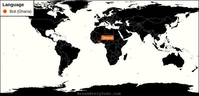 All countries where Buli (Ghana) is a significant language