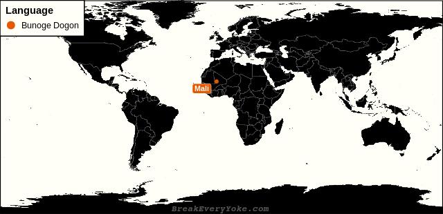 All countries where Bunoge Dogon is a significant language