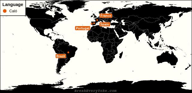 All countries where Caló is a significant language