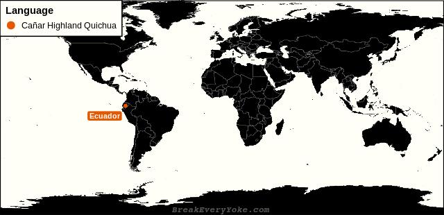 All countries where Cañar Highland Quichua is a significant language