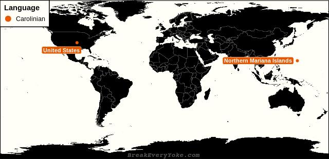 All countries where Carolinian is a significant language