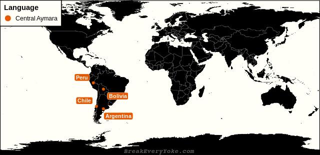 All countries where Central Aymara is a significant language