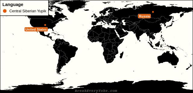 All countries where Central Siberian Yupik is a significant language