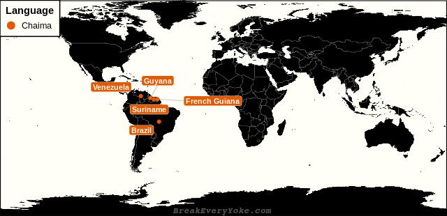 All countries where Chaima is a significant language