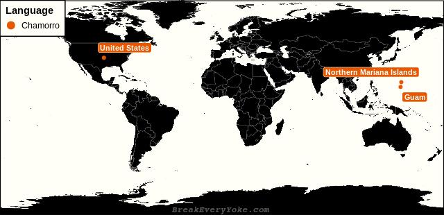 All countries where Chamorro is a significant language