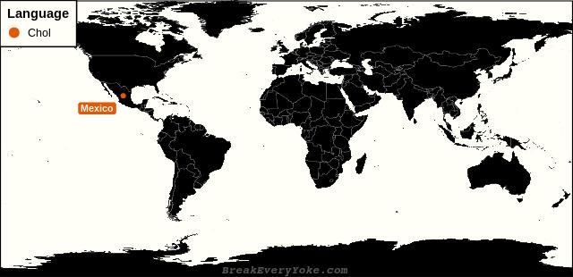 All countries where Chol is a significant language
