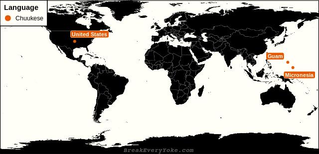 All countries where Chuukese is a significant language