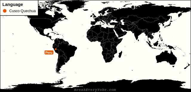 All countries where Cusco Quechua is a significant language