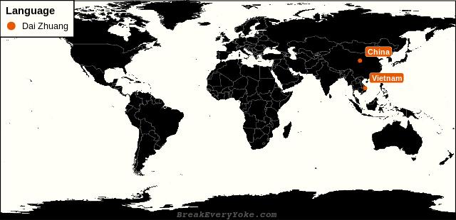 All countries where Dai Zhuang is a significant language