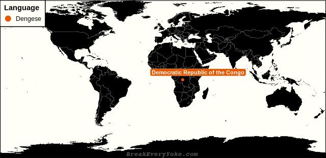 All countries where Dengese is a significant language