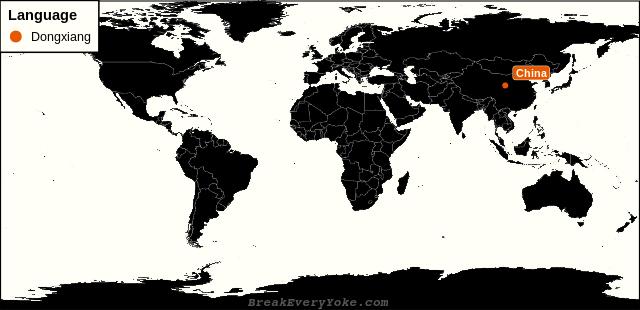 All countries where Dongxiang is a significant language
