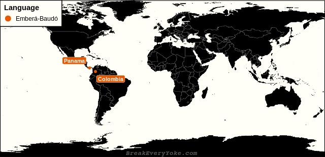 All countries where Emberá-Baudó is a significant language