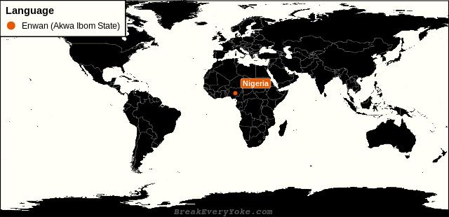 All countries where Enwan (Akwa Ibom State) is a significant language