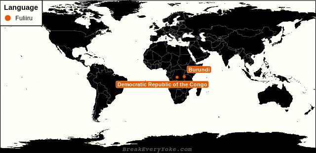 All countries where Fuliiru is a significant language