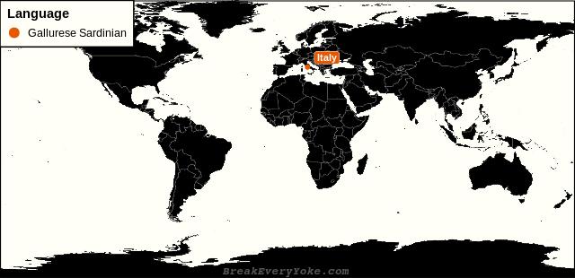 All countries where Gallurese Sardinian is a significant language