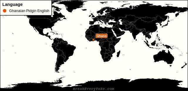 All countries where Ghanaian Pidgin English is a significant language
