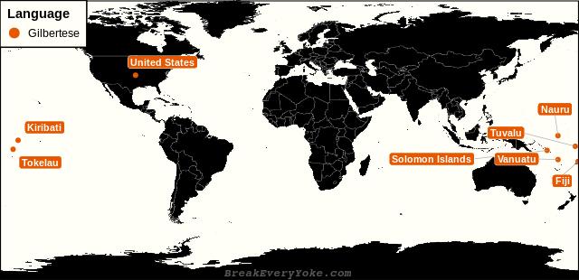 All countries where Gilbertese is a significant language