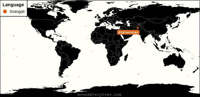 All countries where Grangali is a significant language