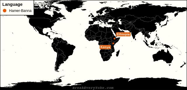 All countries where Hamer-Banna is a significant language