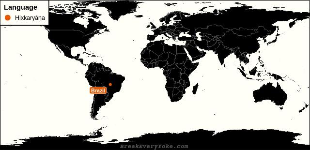 All countries where Hixkaryána is a significant language