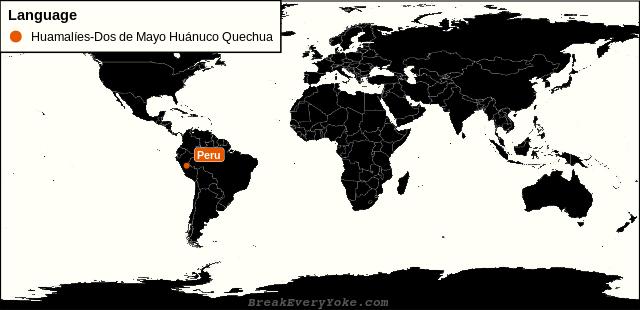 All countries where Huamalíes-Dos de Mayo Huánuco Quechua is a significant language