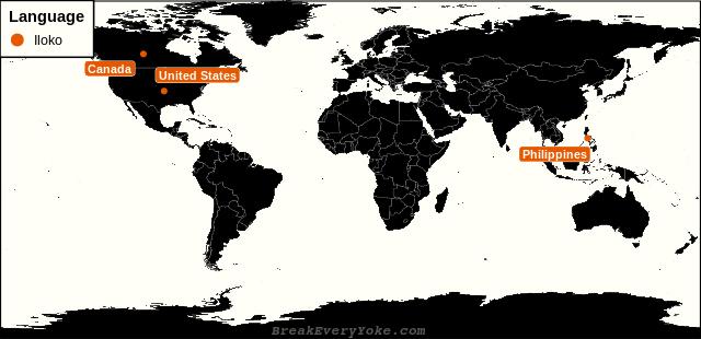 All countries where Iloko is a significant language