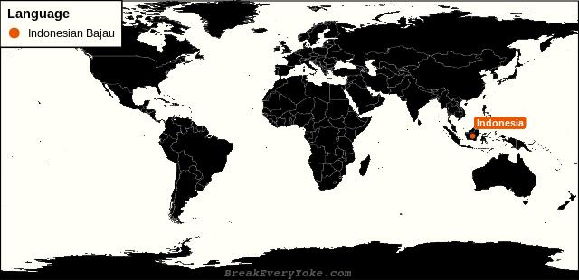 All countries where Indonesian Bajau is a significant language