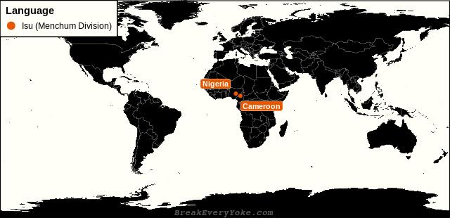 All countries where Isu (Menchum Division) is a significant language