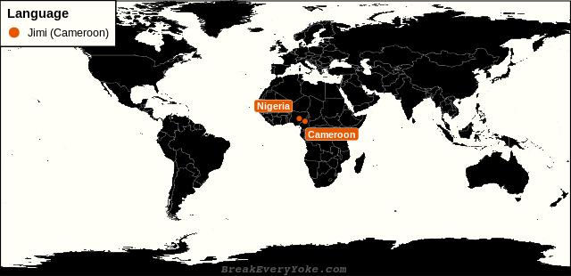 All countries where Jimi (Cameroon) is a significant language