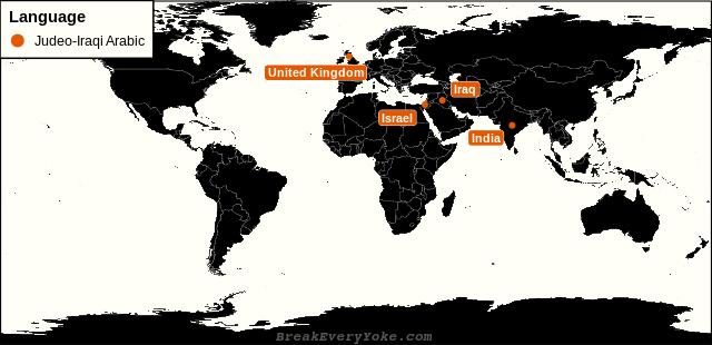 All countries where Judeo-Iraqi Arabic is a significant language