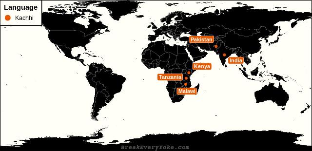 All countries where Kachhi is a significant language
