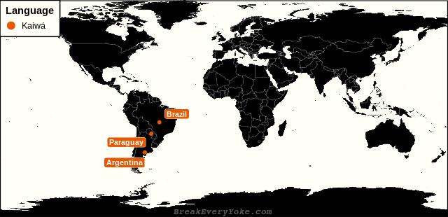 All countries where Kaiwá is a significant language