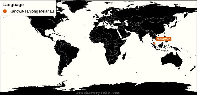 All countries where Kanowit-Tanjong Melanau is a significant language