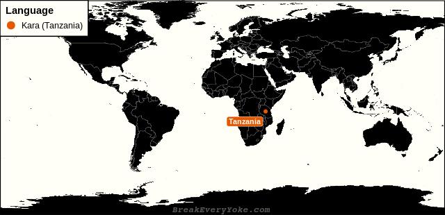 All countries where Kara (Tanzania) is a significant language