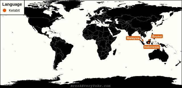 All countries where Kelabit is a significant language